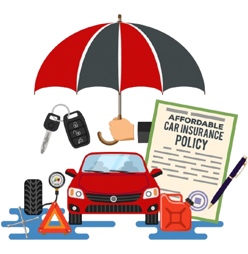 Auto and home insurance protection illustration